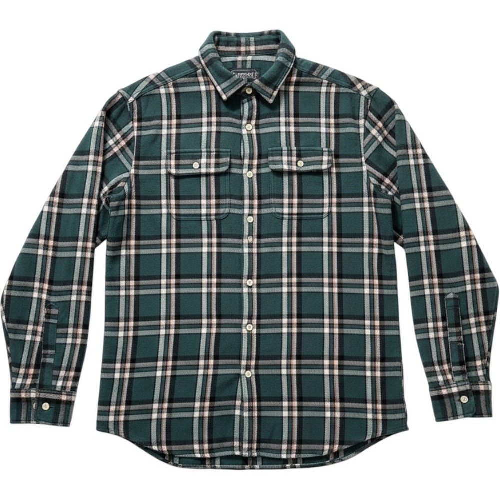 American Eagle Outfitters Mens‎ Green Plaid Flannel Button Down Shirt Size M
